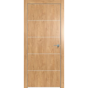 Дверь межкомнатная Future-706 ПВХ Дуб Винчестер светлый, глухая, 205* 88 *8, кромка алюминиевая матовый хром, каркасно-щитовая