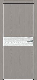 Дверь межкомнатная "Future-707" Дуб Серена каменно-серый, вставка Дуб патина серый, кромка-матовый хром