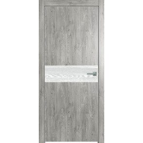 Дверь межкомнатная Future-707 ПВХ Дуб винчестер серый, дуб патина серый, глухая, кромка алюминиевая матовый хром, каркасно-щитовая