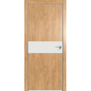 Дверь межкомнатная Future-707 ПВХ Дуб Винчестер светлый, белоснежно матовый, глухая, кромка алюминиевая матовый хром, каркасно-щитовая