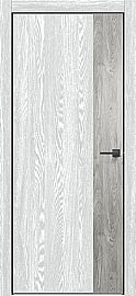 Дверь межкомнатная "Future-708" Дуб патина серый, вставка Дуб винчестер серый, кромка-чёрная матовая