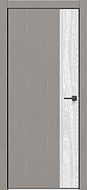 Дверь межкомнатная "Future-708" Дуб Серена каменно-серый, вставка Дуб патина серый, кромка-чёрная матовая
