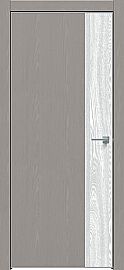 Дверь межкомнатная "Future-708" Дуб Серена каменно-серый, вставка Дуб патина серый, кромка-матовый хром