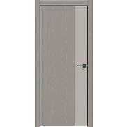 Дверь межкомнатная "Future-708" Дуб Серена каменно-серый, вставка Шелл Грей, кромка-чёрная матовая