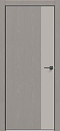 Дверь межкомнатная "Future-708" Дуб Серена каменно-серый, вставка Шелл Грей, кромка-чёрная матовая