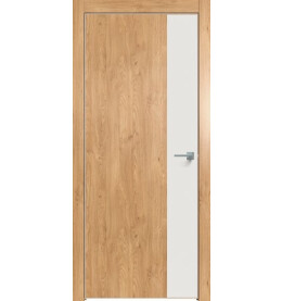 Дверь межкомнатная Future-708 ПВХ, Дуб Винчестер светлый, глухая, кромка алюминиевая матовый хром, каркасно-щитовая