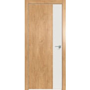 Дверь межкомнатная Future-708 ПВХ, Дуб Винчестер светлый, глухая, кромка алюминиевая матовый хром, каркасно-щитовая