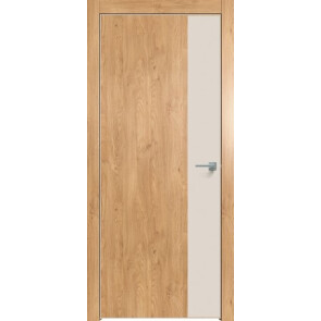 Дверь межкомнатная Future-708 ПВХ Дуб Винчестер светлый, магнолия, глухая, кромка алюминиевая матовый хром, каркасно-щитовая