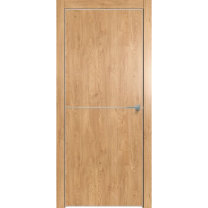 Дверь межкомнатная Future-709 ПВХ Дуб Винчестер светлый, глухая, кромка алюминиевая матовый хром, каркасно-щитовая