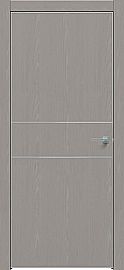 Дверь межкомнатная "Future-710" Дуб Серена каменно-серый глухая, кромка-матовый хром