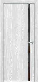 Дверь межкомнатная Future-711 ПВХ, Дуб патина серый, глухая, кромка алюминиевая матовый хром, каркасно-щитовая