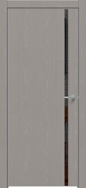 Дверь межкомнатная Future-711 ПВХ, Дуб Серена каменно-серый, глухая, кромка алюминиевая матовый хром, каркасно-щитовая