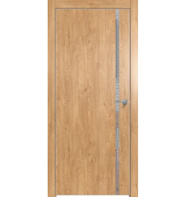 Дверь межкомнатная Future-711 ПВХ, Дуб Винчестер светлый, глухая, кромка алюминиевая матовый хром, каркасно-щитовая