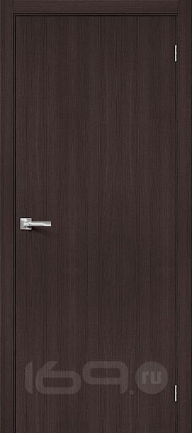 Дверь межкомнатная Браво-0 Экошпон Wenge Melinga, глухая, каркасно-щитовая