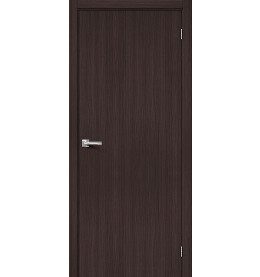 Дверь межкомнатная Браво-0 Экошпон, Wenge Melinga, глухая, каркасно-щитовая