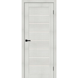 Дверь межкомнатная Браво-22 Экошпон Bianco melinga, остекленная, magic fog, кромка нет, царговая