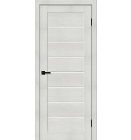 Дверь межкомнатная Браво-22 Экошпон, Bianco melinga, остекленная, magic fog, царговая