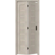 Дверь межкомнатная Браво-22 Экошпон, Cream Melinga, остекленная, magic fog, царговая