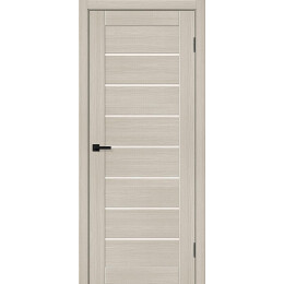 Дверь межкомнатная Браво-22 Экошпон Cream Melinga, остекленная, magic fog, кромка нет, царговая