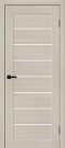Дверь межкомнатная Браво-22 Экошпон Cream Melinga, остекленная, magic fog, царговая