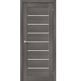 Дверь межкомнатная Браво-22 Экошпон, Grey Melinga, остекленная, magic fog, царговая