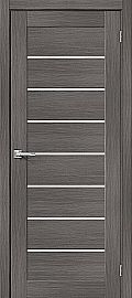 Дверь межкомнатная Браво-22 Экошпон, Grey Melinga, остекленная, magic fog, царговая