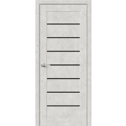 Дверь межкомнатная Браво-22 Экошпон Look Art, остекленная, декор black shine, black shine, кромка нет, царговая