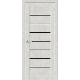 Дверь межкомнатная Браво-22 Экошпон Look Art, остекленная, декор black shine, black shine, кромка нет, царговая