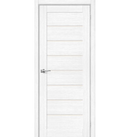 Дверь межкомнатная Браво-22 Экошпон, Snow Melinga, остекленная, magic fog, царговая