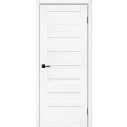 Дверь межкомнатная Браво-22 Экошпон, Snow Melinga, остекленная, magic fog, царговая