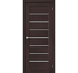 Дверь межкомнатная Браво-22 Экошпон, Wenge Melinga, остекленная, magic fog, царговая