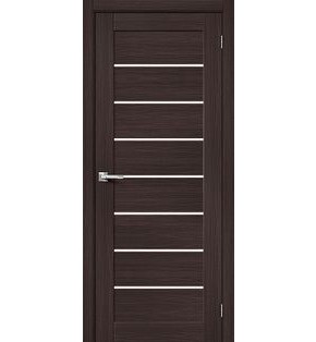 Дверь межкомнатная Браво-22 Экошпон, Wenge Melinga, остекленная, magic fog, царговая
