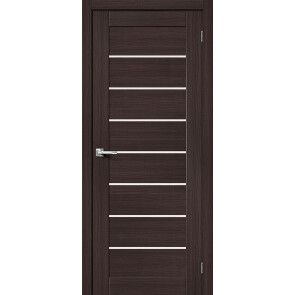 Дверь межкомнатная Браво-22 Экошпон, Wenge Melinga, остекленная, magic fog, царговая