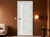 Дверь межкомнатная Браво-27 Экошпон, Bianco melinga, остекленная, magic fog, царговая