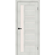 Дверь межкомнатная Браво-27 Экошпон, Bianco melinga, остекленная, magic fog, царговая