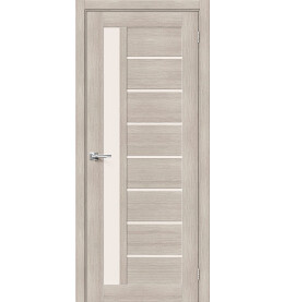 Дверь межкомнатная Браво-27 Экошпон, Cappuccino Melinga, остекленная, magic fog, царговая