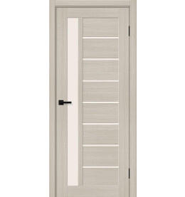 Дверь межкомнатная Браво-27 Экошпон, Cream Melinga, остекленная, magic fog, царговая