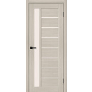 Дверь межкомнатная Браво-27 Экошпон, Cream Melinga, остекленная, magic fog, царговая