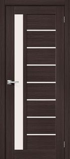 Дверь межкомнатная Браво-27 Экошпон, Wenge Melinga, остекленная, magic fog, царговая