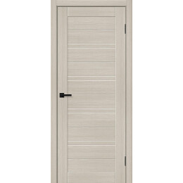 Дверь межкомнатная Браво-28 Экошпон Cream Melinga, остекленная, magic fog, кромка нет, царговая