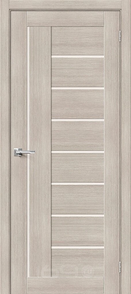 ДверьмежкомнатнаяБраво-29Экошпон,CappuccinoMelinga,остекленная,magicfog,царговая