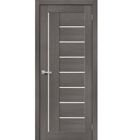 Дверь межкомнатная Браво-29 Экошпон, Grey Melinga, остекленная, magic fog, царговая