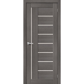 Дверь межкомнатная Браво-29 Экошпон, Grey Melinga, остекленная, magic fog, царговая