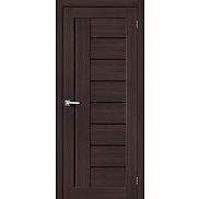 Дверь межкомнатная Браво-29 Экошпон Wenge Melinga, остекленная, black star, царговая