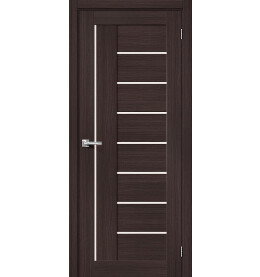 Дверь межкомнатная Браво-29 Экошпон, Wenge Melinga, остекленная, magic fog, царговая