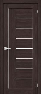 Дверь межкомнатная Браво-29 Экошпон, Wenge Melinga, остекленная, magic fog, царговая