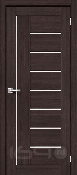 Дверь межкомнатная Браво-29 Экошпон, Wenge Melinga, остекленная, magic fog, царговая