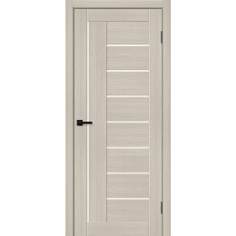 Дверь межкомнатная Браво-29 Экошпон Cream Melinga, остекленная, magic fog, кромка нет, царговая