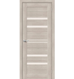 Дверь межкомнатная Браво-30 Экошпон, Cappuccino Melinga, остекленная, magic fog, царговая