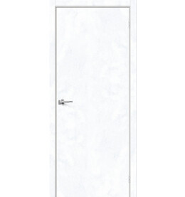 Дверь межкомнатная Браво-0 Экошпон, Snow Art, глухая, каркасно-щитовая